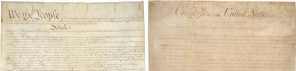 two hand-written documents