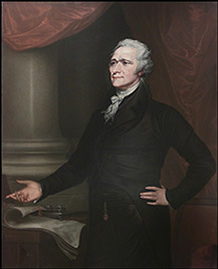 Painting of an elegant standing man