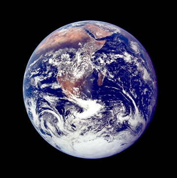 photograph of the world taken from afar