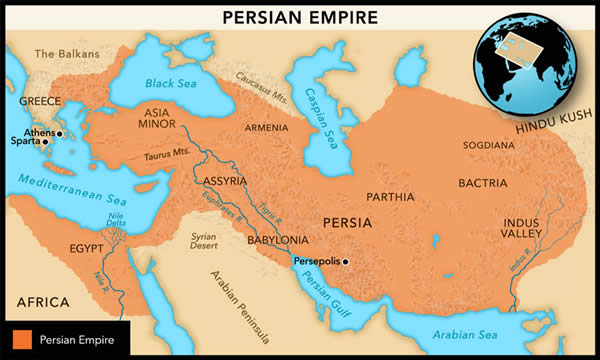 Map of the Persian Empire