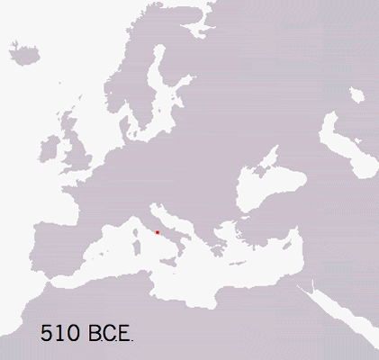 Silhouette of a map of Europe