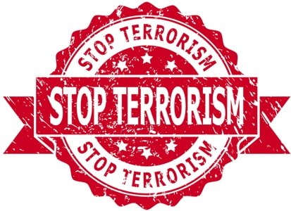 icon with text “Stop Terrorism”
