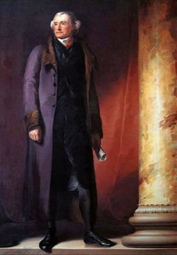 Painting of a man wearing a long coat