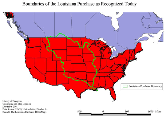 boundaries drawn on a map of the United States