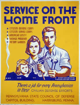 poster encouraging civilian defense efforts