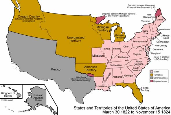 color-coded map of the U.S.