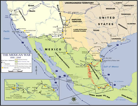 map of the U.S. and Mexico