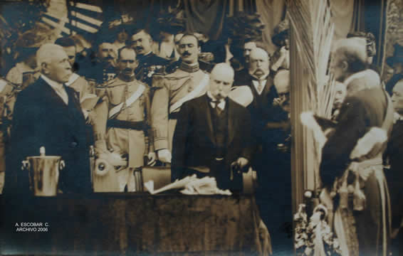 men standing at a ceremony