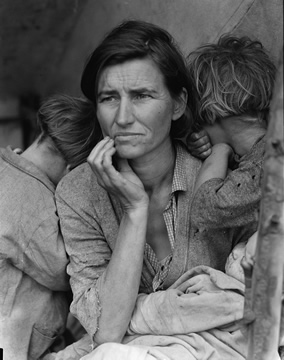 poor woman with children