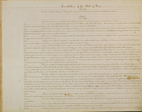 photo of the Constitution opening text
