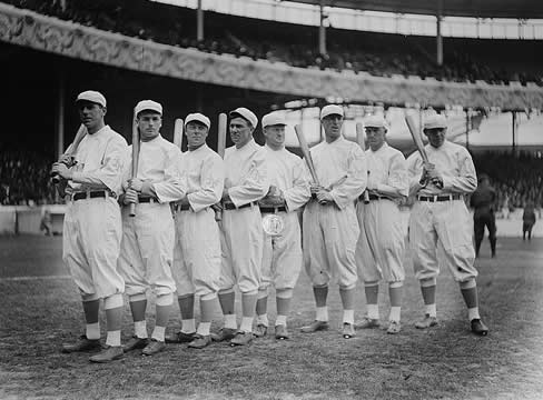 baseball team in whites