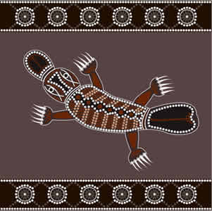 painting of an animal using dots