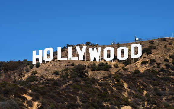 huge "Hollywood" sign