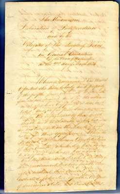 first page of the handwritten document