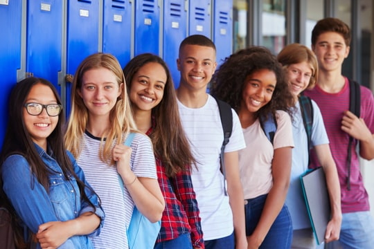 a diverse group of students
