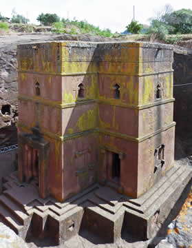 Photograph of ancient tall building
