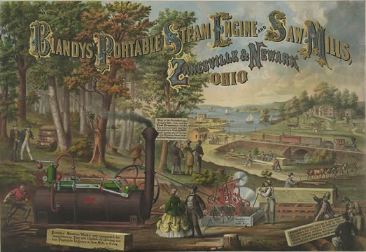 ad for steam engine and saw mills