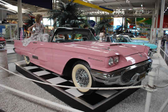 antique car in a shopping mall