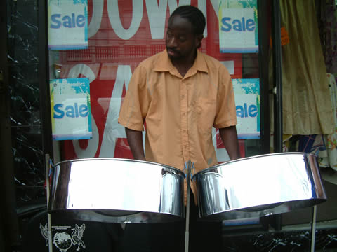playing drums