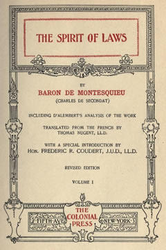 Cover of Montesquieu’s “The Spirit of Laws”