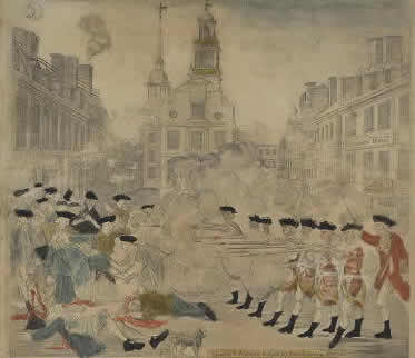 drawing of soldiers on one side shooting soldiers on the other side