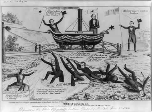 several men in top hats welcome men in suits trying to hang on to a lifeline