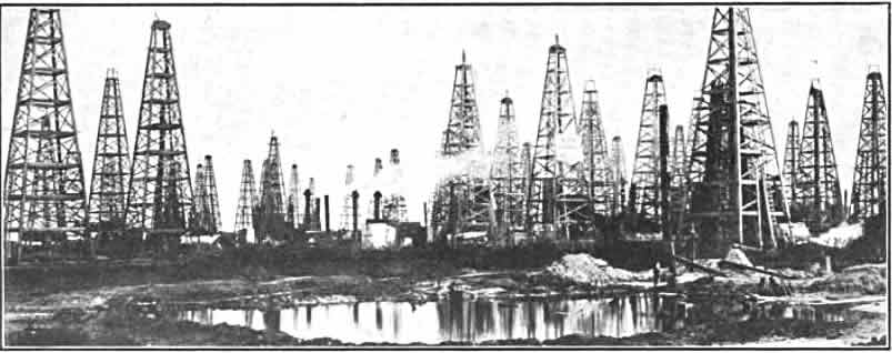 many metal towers