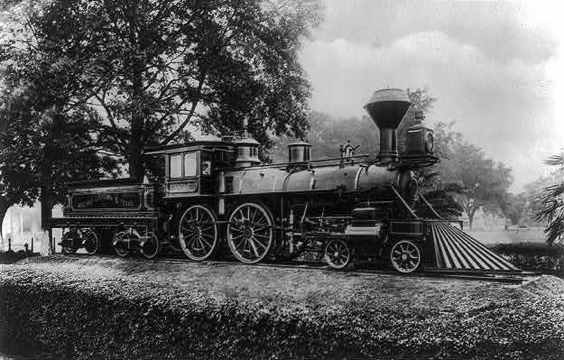an old train engine
