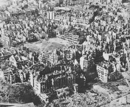 photo of a city in ruins
