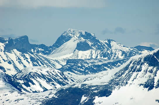 snowy mountains