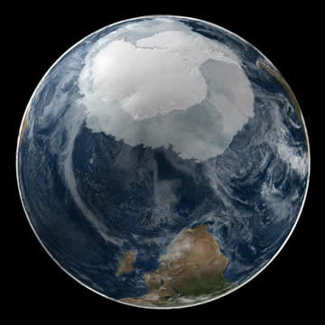 a photo of the world taken from space