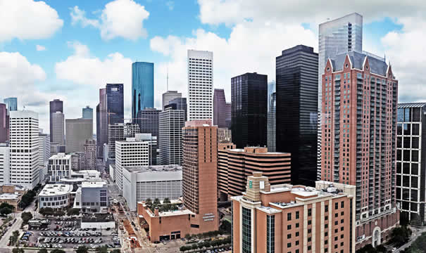 view of skyscrapers